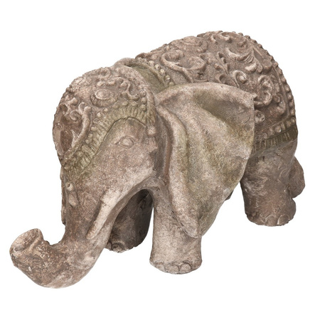 Animal statue elephant 45 cm brown/antique look