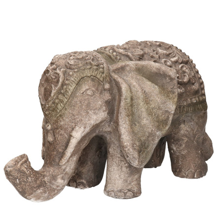Animal statue elephant 45 cm brown/antique look
