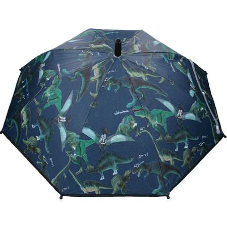 Dinosaurus kids umbrella transparent for boys/girls 63 cm