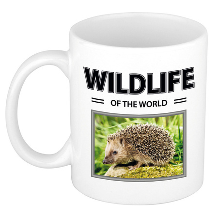 Animal photo mug Hedgehogs wildlife of the world 300 ml