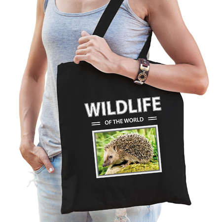 Hedgehog bag wildlife of the world black 