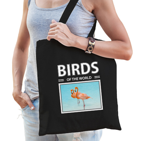 Flamingo bag birds of the world black 