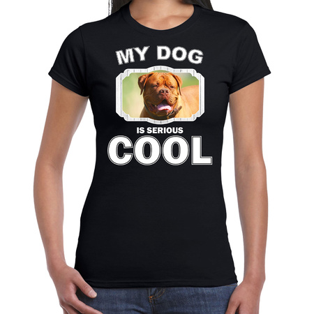 French mastiff dog t-shirt my dog is serious cool black for women