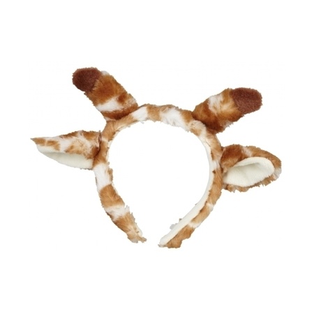 Pluche giraffe hoofdband met staart voor kinderen