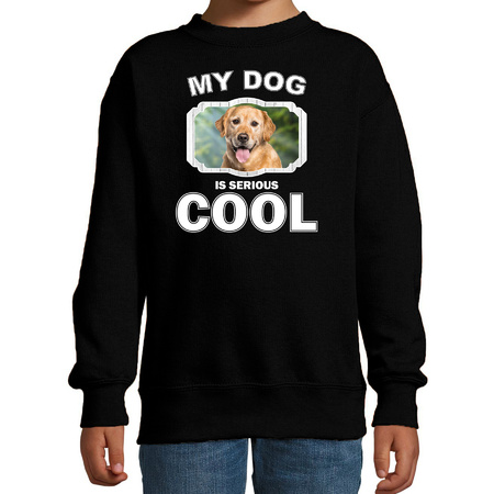 Golden retriever sweater my dog is serious cool black for children