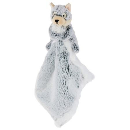 Grey wolf/wolves comforter cuddle cloth 25 cm