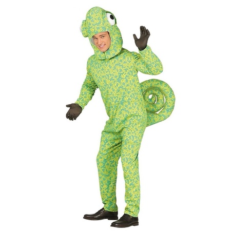 Chameleon costume green for adults