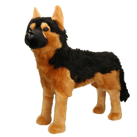 Grote bruin/zwarte honden knuffels 53 cm knuffeldieren