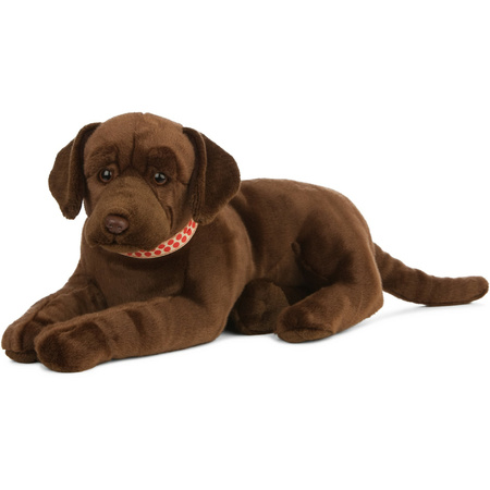 Big plush brown Labrador dog cuddle toy 60 cm