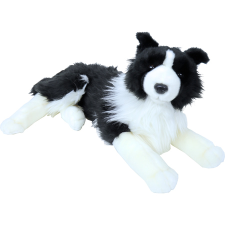 Big plush black/white Border Collie cuddle toy 53 cm