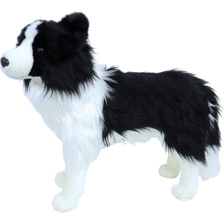 Grote zwart/witte honden knuffels 53 cm knuffeldieren