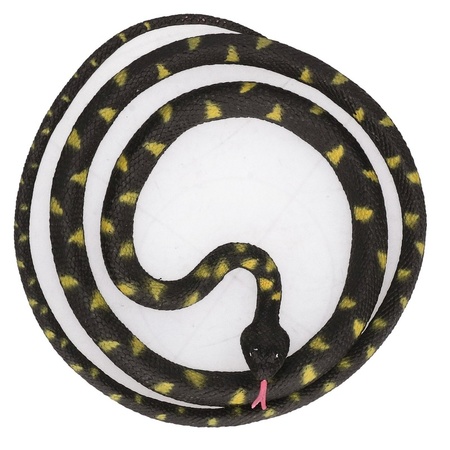 Big rubber toy Python snake black 137 cm