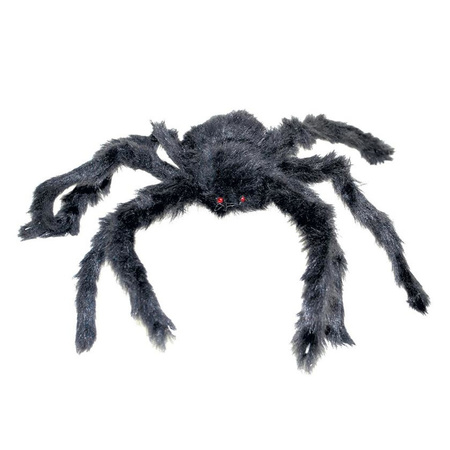 Horror decoration spider black 60 cm