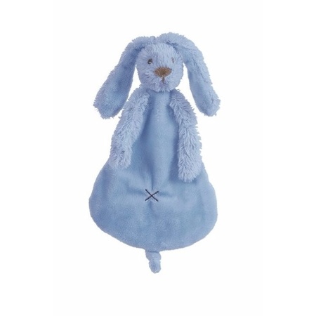Kraamcadeau Rabbit Ritchie donker blauw Happy Horse knuffeldoekje en knuffel konijntje