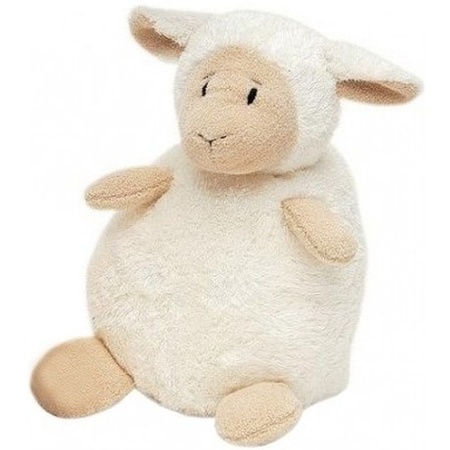 Kraamcadeau schaapjes/lammetjes ivoor wit Happy Horse knuffeldoekje en zittende knuffel 26 cm
