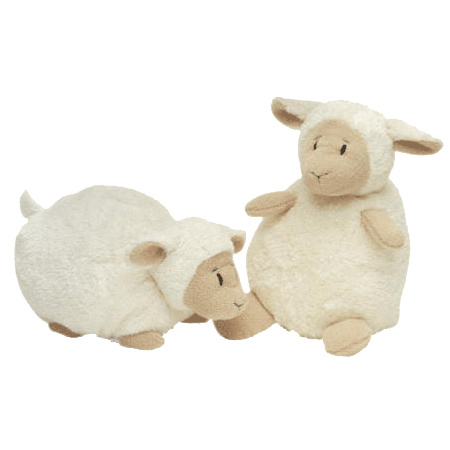 Verjaardagcadeau schapen knuffel beige 26 cm + gratis verjaardagskaart