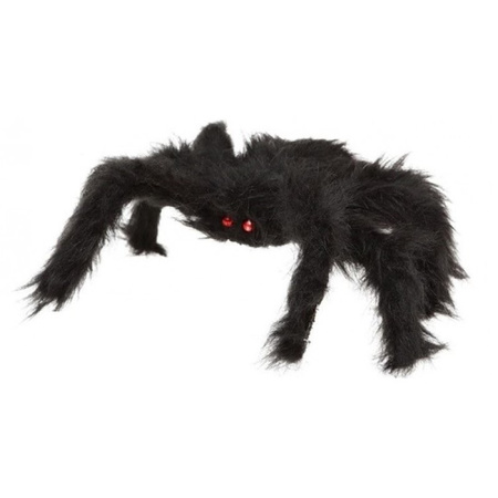 Halloween/Horror creepy spider decoration black 20 x 28 cm