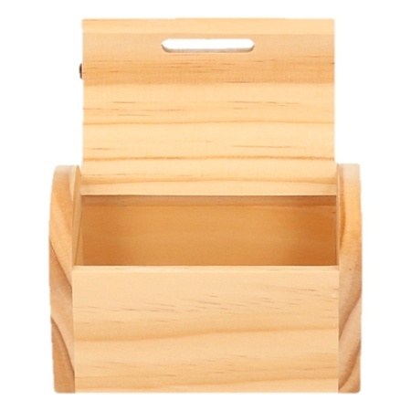 Wooden moneybox owl 10 cm