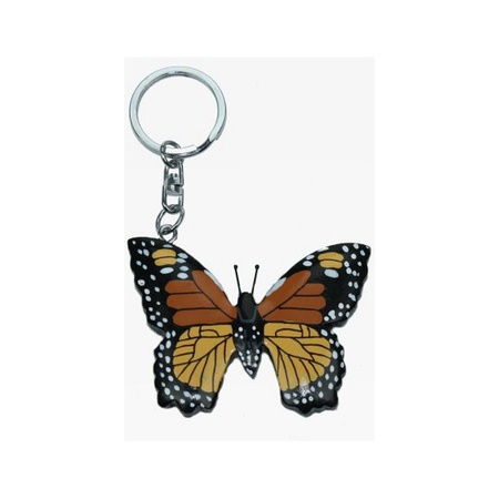Wooden keychain butterfly