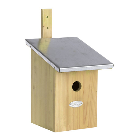 Wooden nesting bird house 33 cm with zinc roof
