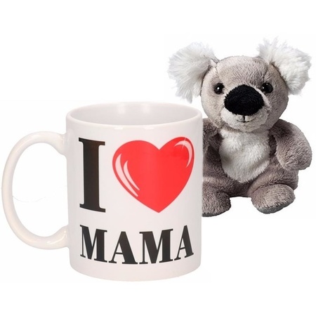 I Love Mama koffiemok / beker met koala knuffeltje
