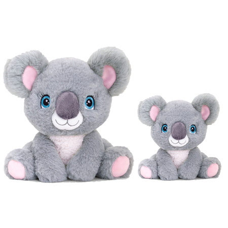 Keel Toys - Pluche knuffel dieren set 2x koala beertjes 14 en 25 cm