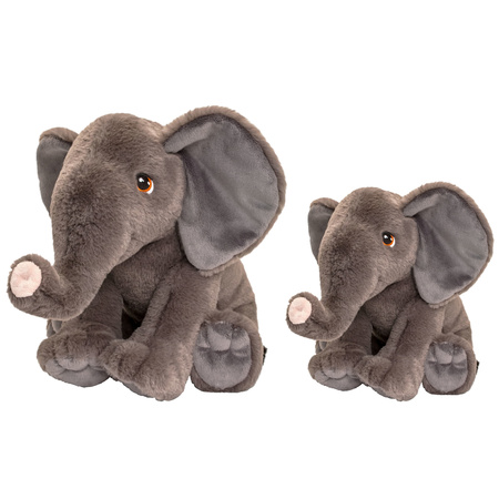 Keel Toys - Soft toy animals set 2x elephants 18 and 35 cm
