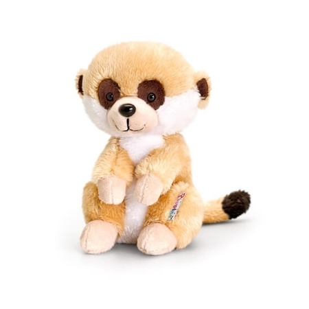 Plush meerkat sitting cuddle toy 14cm