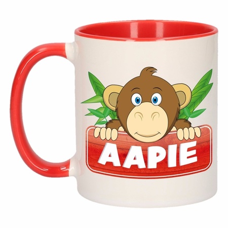 Aapie mug red / white 300 ml