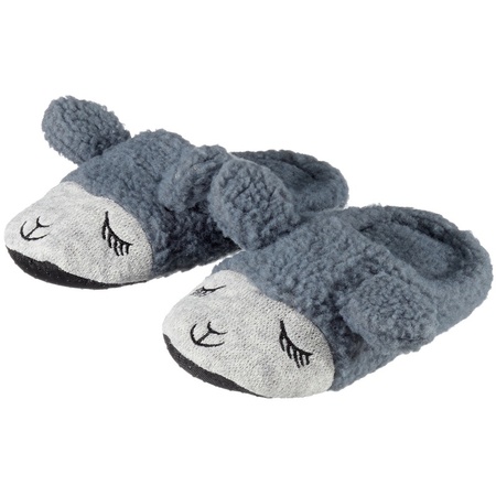 Kids animal slippers llama/alpaca grey