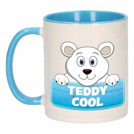Teddy Cool mug blue / white 300 ml