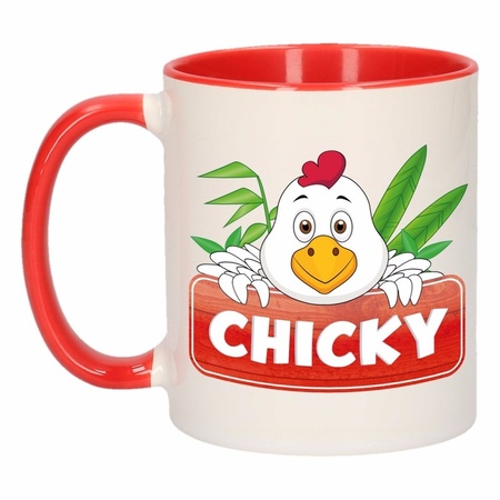 Chicky mug red / white 300 ml