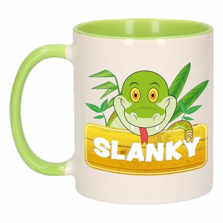 Slanky mug green / white 300 ml