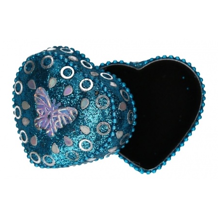 Vlinder tandendoosje blauw 6 cm