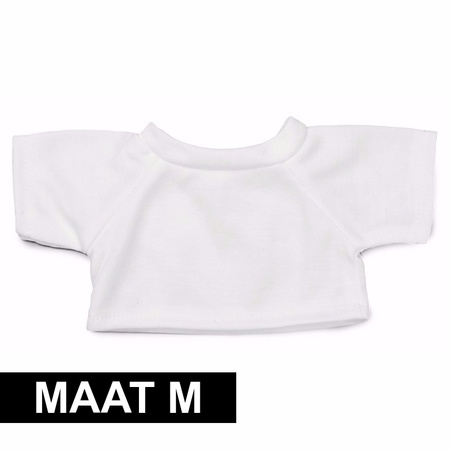 Cuddly toys clothing white T-shirt M for Clothies soft toys
