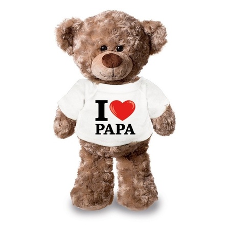 Pluche I love papa teddybear 24 cm 