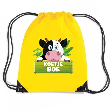 Koetje Boe cow nylon bag yellow 11 liter