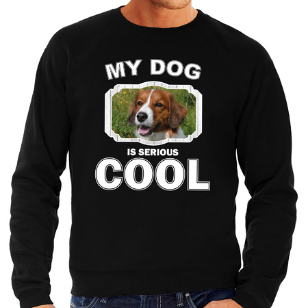 Honden liefhebber trui / sweater Kooiker my dog is serious cool zwart voor heren