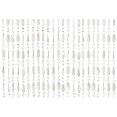 Deurgordijn met witte kralen 90 x 220 cm