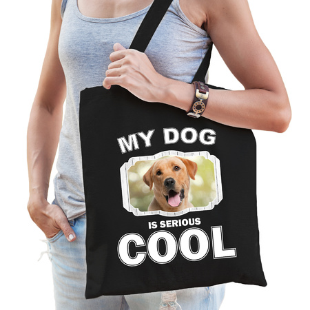 Labrador retrievers my dog is serious cool bag black 