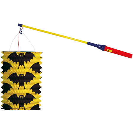 Lantern stick 50 cm - with bat lantern - yrellow - 25 cm
