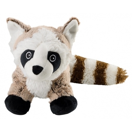Microwave heatpack brown/white raccoon cuddle toy 26 cm