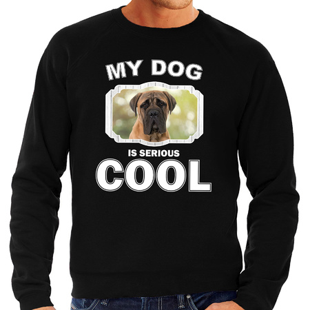 Mastiff dog sweater my dog is serious cool black for men