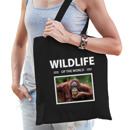 Monkey bag wildlife of the world black 