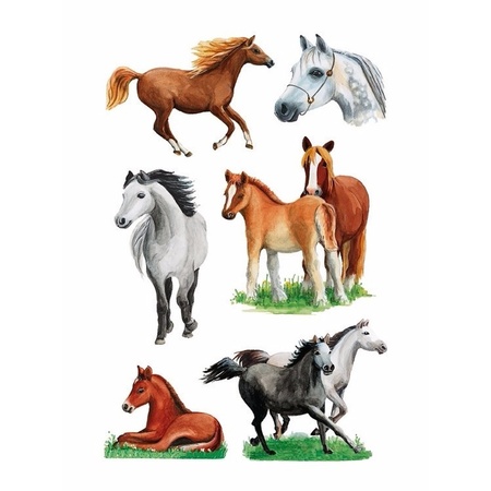 Stickers diverse paarden 3 vellen
