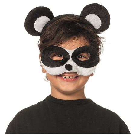 Panda oogmasker met diadeem voor kids