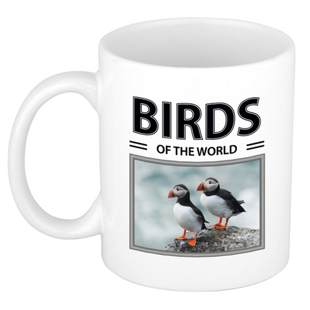 Foto mok Papegaaiduiker beker - birds of the world cadeau Papegaaiduikers liefhebber
