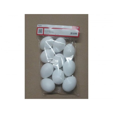 Witte plastic paaseieren 10 stuks 6 cm