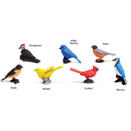 Plastic toy animals birds 7 pieces