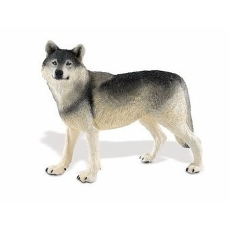 Plastic toy wolf 13 cm